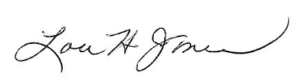 lou h. jones signature